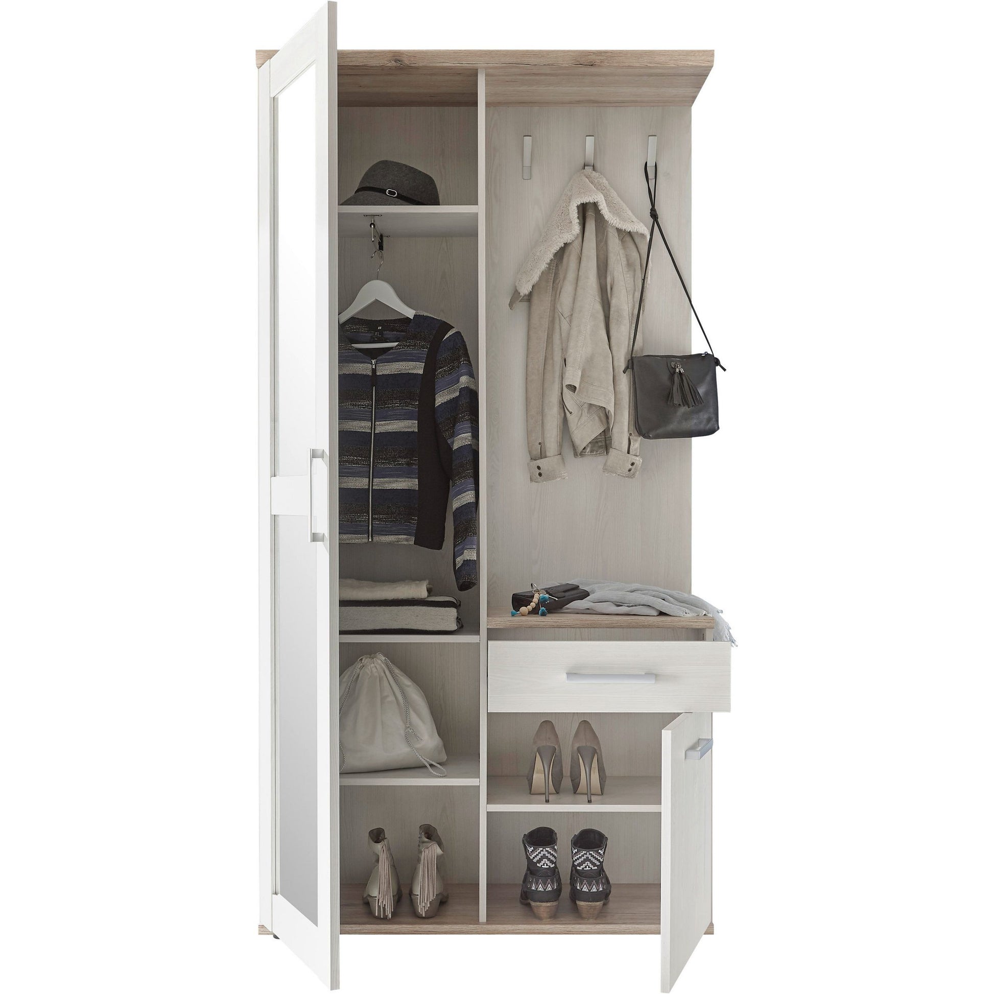 Kompaktgarderobe Garderobe Romance mit Spiegel ♻️