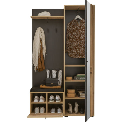 Kompaktgarderobe Garderobe Volano mit Spiegel ♻️