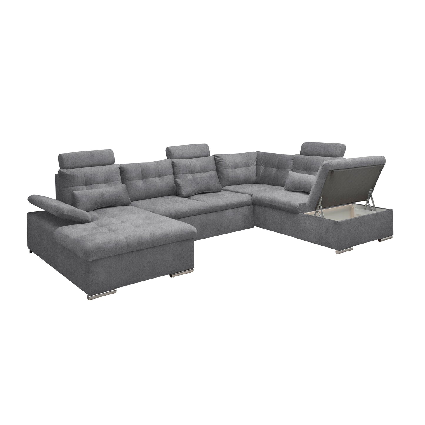 Wohnlandschaft Sofa U-Form Medan mit Schlaffunktion 🔶