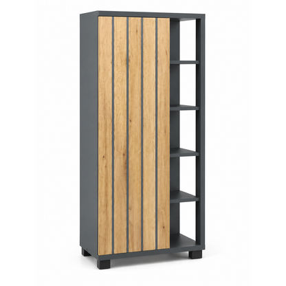 NIZZA Kommode Highboard – Grafit / Artisan Eiche ♻️
