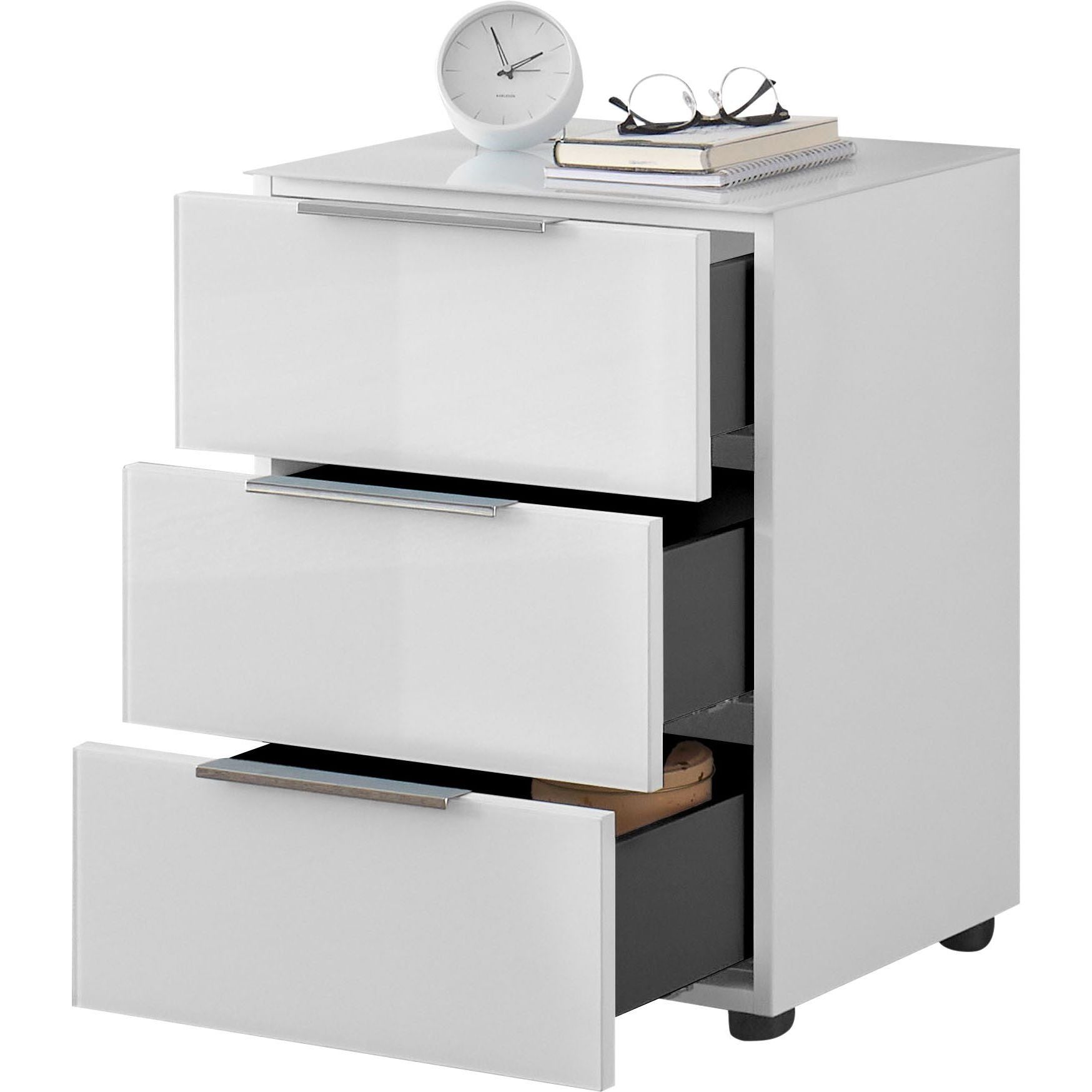Nachtkommode Nachtkonsole Santorin Glasfront ♻️