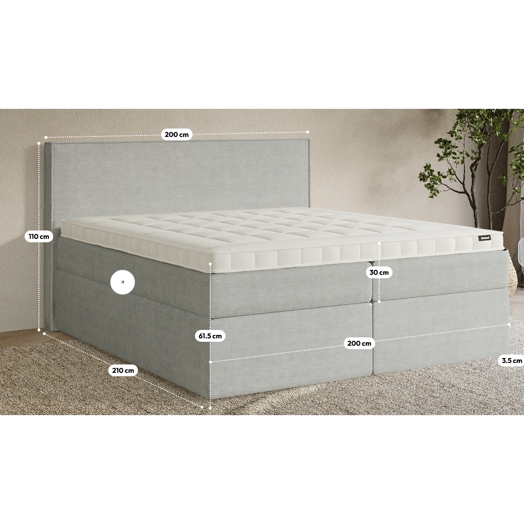 Premium Boxspringbett B-Ware in 200x200 cm ♻️