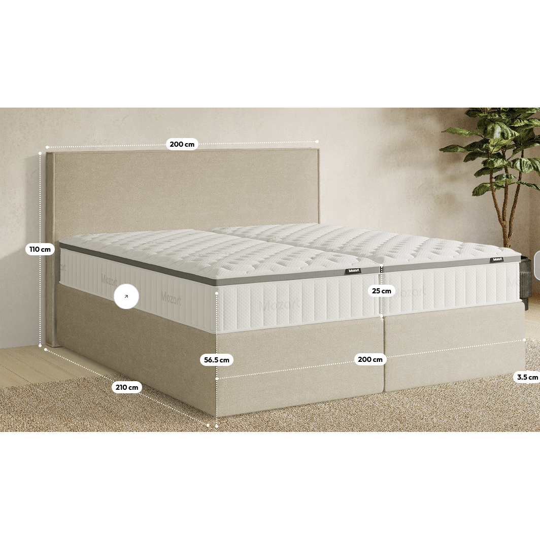 Premium Boxspringbett B-Ware in 200x200 cm ♻️