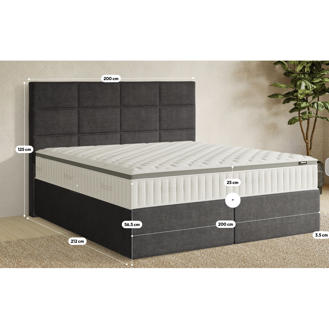 Premium Boxspringbett B-Ware in 200x200 cm ♻️ 