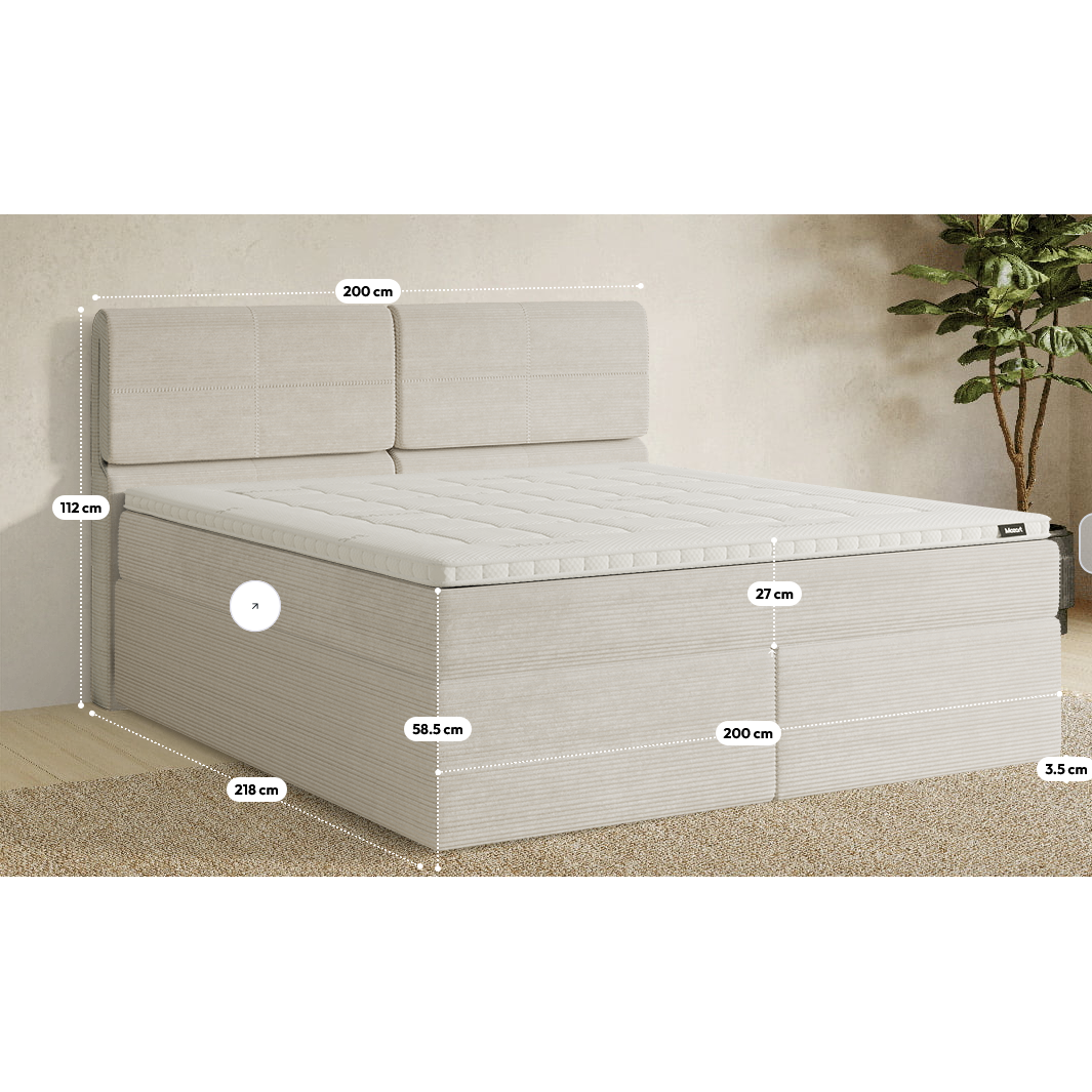 Premium Boxspringbett B-Ware in 200x200 cm ♻️