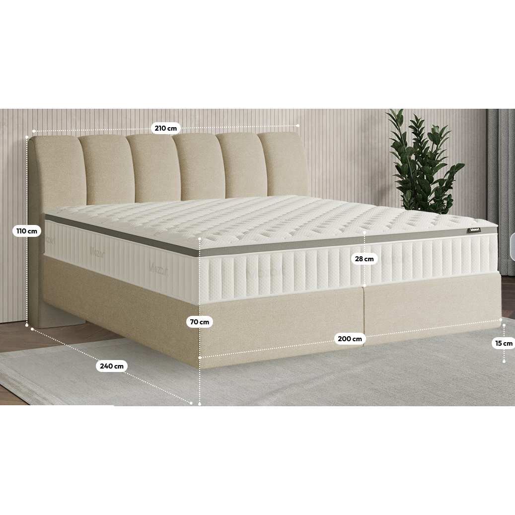 Premium Boxspringbett B-Ware in 200x220 cm ♻️