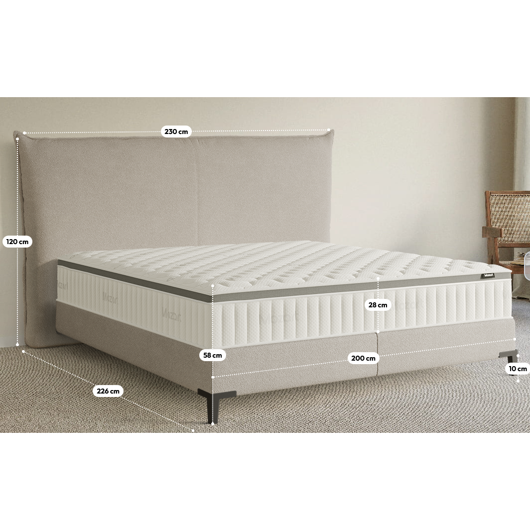 Premium Boxspringbett Bett B-Ware in 200x200 cm ♻️