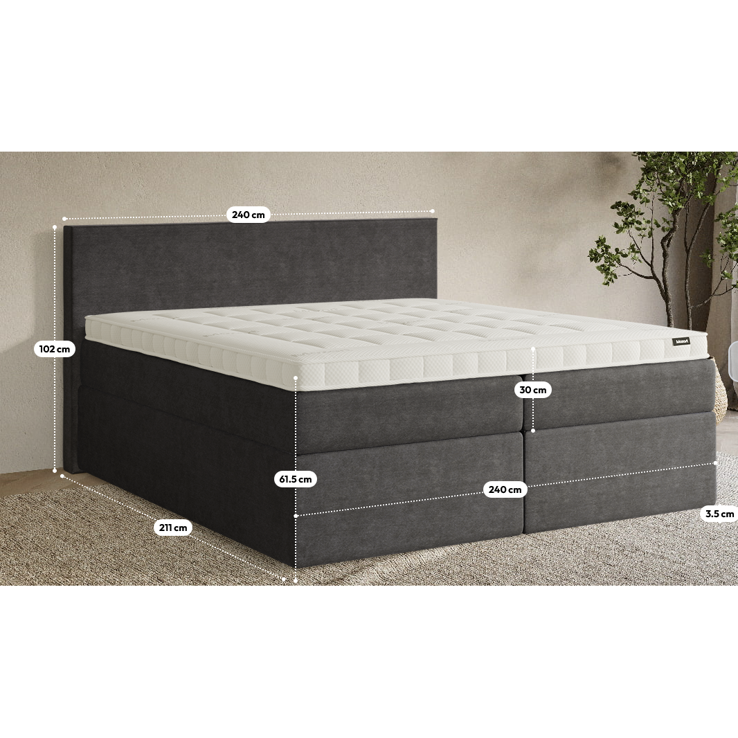 Premium Boxspringbett Familienbett B-Ware in 240x200 cm ♻️
