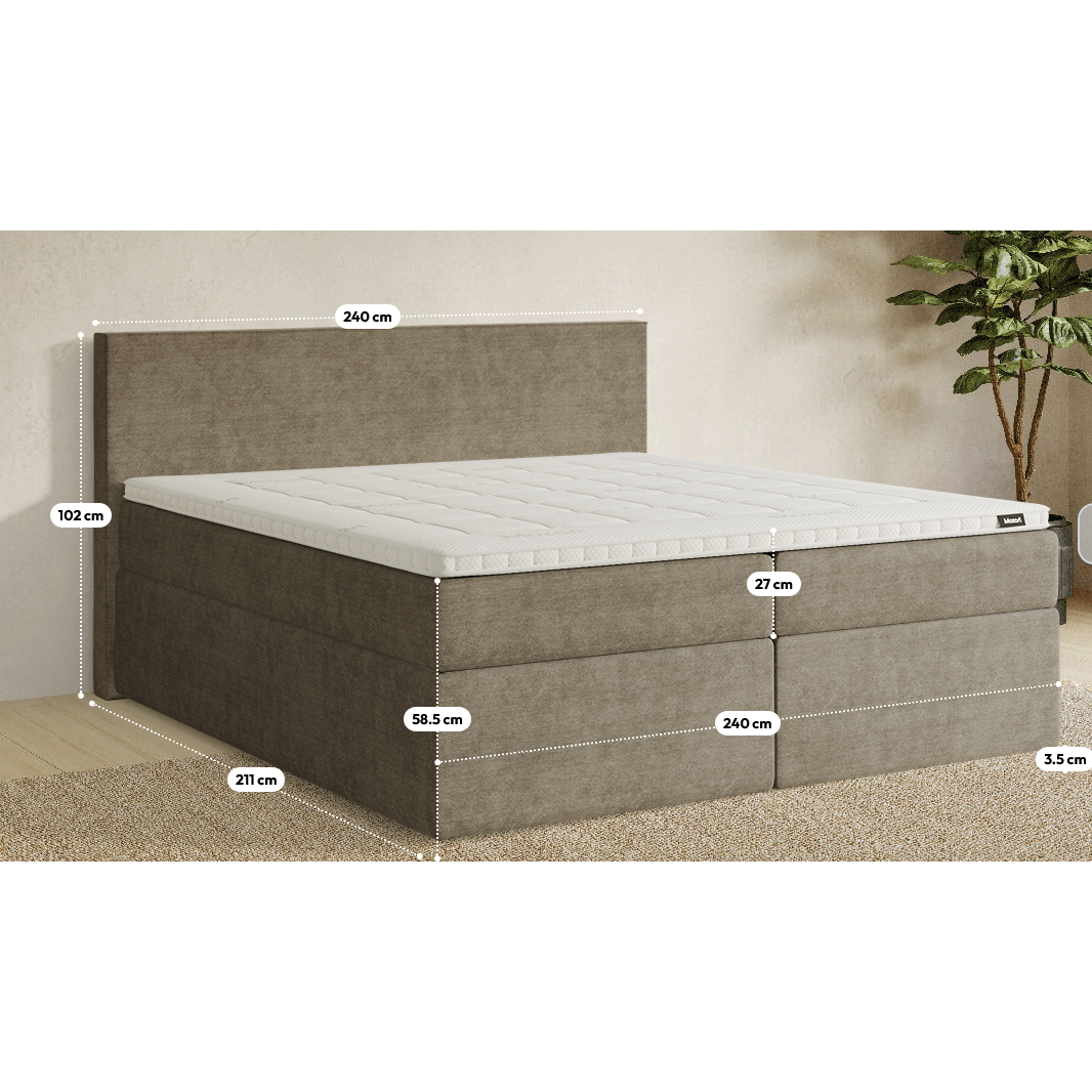 Premium Boxspringbett Familienbett B-Ware in 240x200 cm ♻️