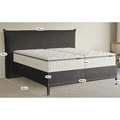 Premium Boxspringbett Familienbett B-Ware in 240x200 cm ♻️