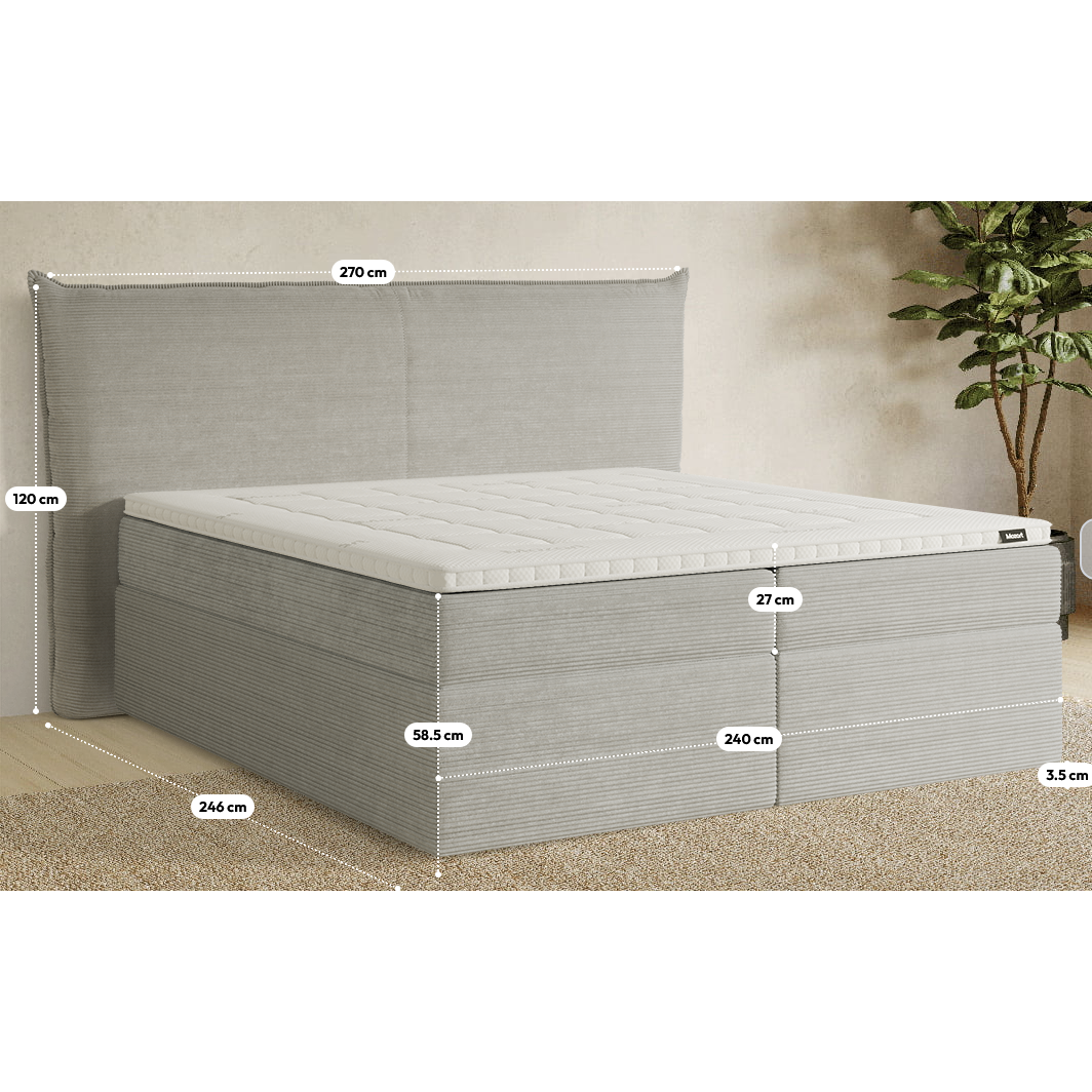 Premium Boxspringbett Familienbett B-Ware in 240x220 cm ♻️