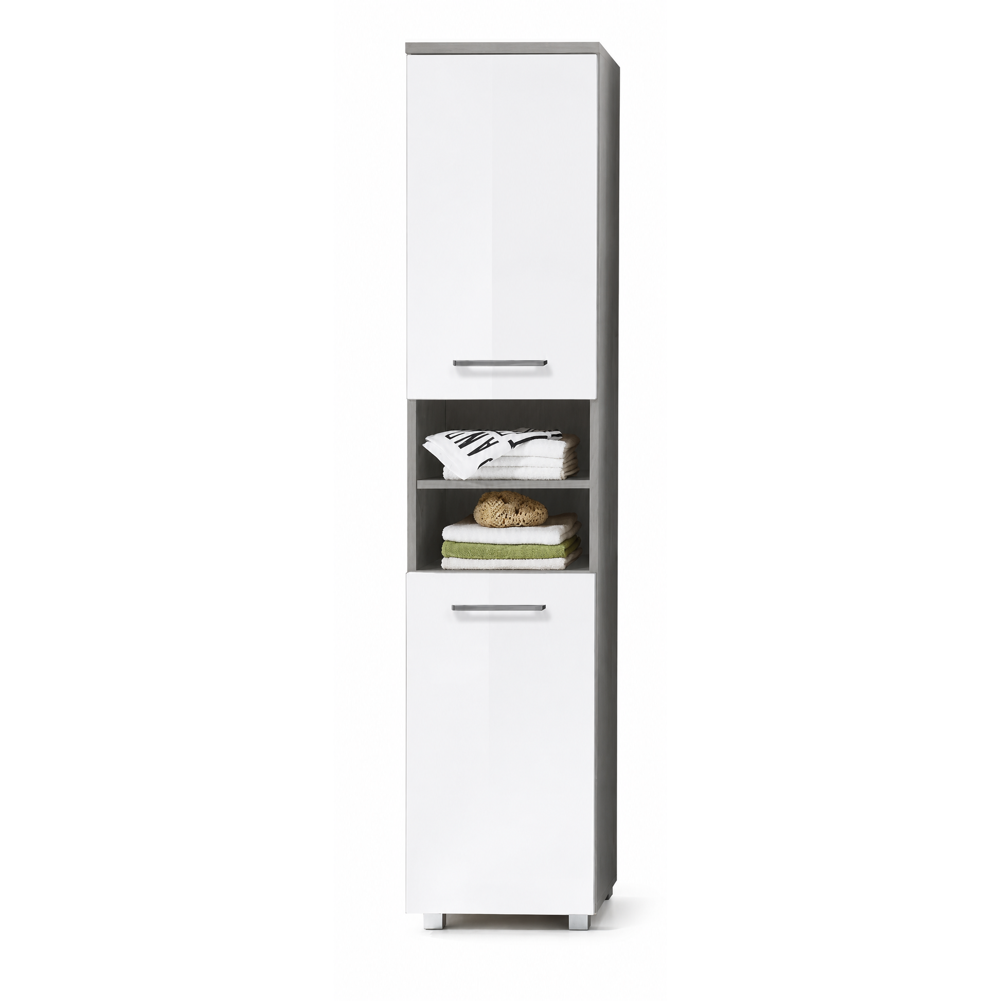 ROY G Seitenschrank – Titan / Weiß HG ♻️