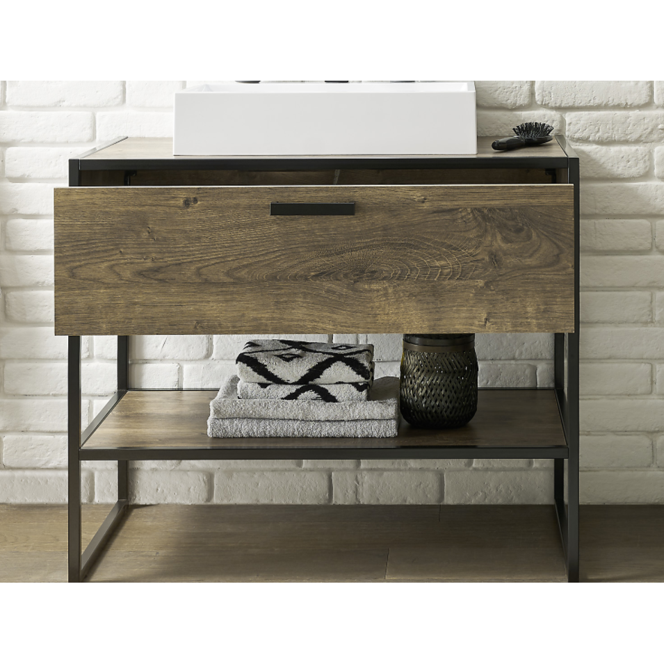 SPELL Waschbeckenunterschrank – Haveleiche Cognac ♻️