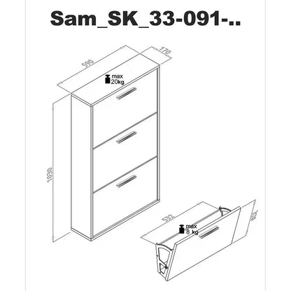 Schuhschrank Schuhkipper Sam div. Farben ♻️