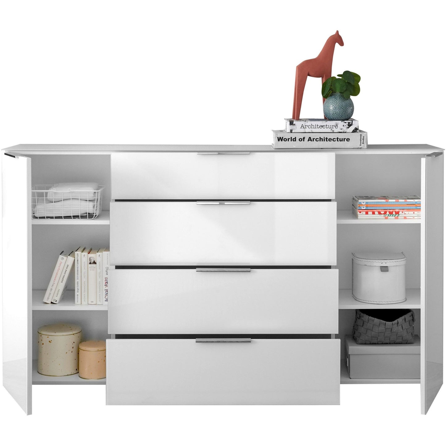 Sideboard Kommode Santorin mit Glasfront ♻️