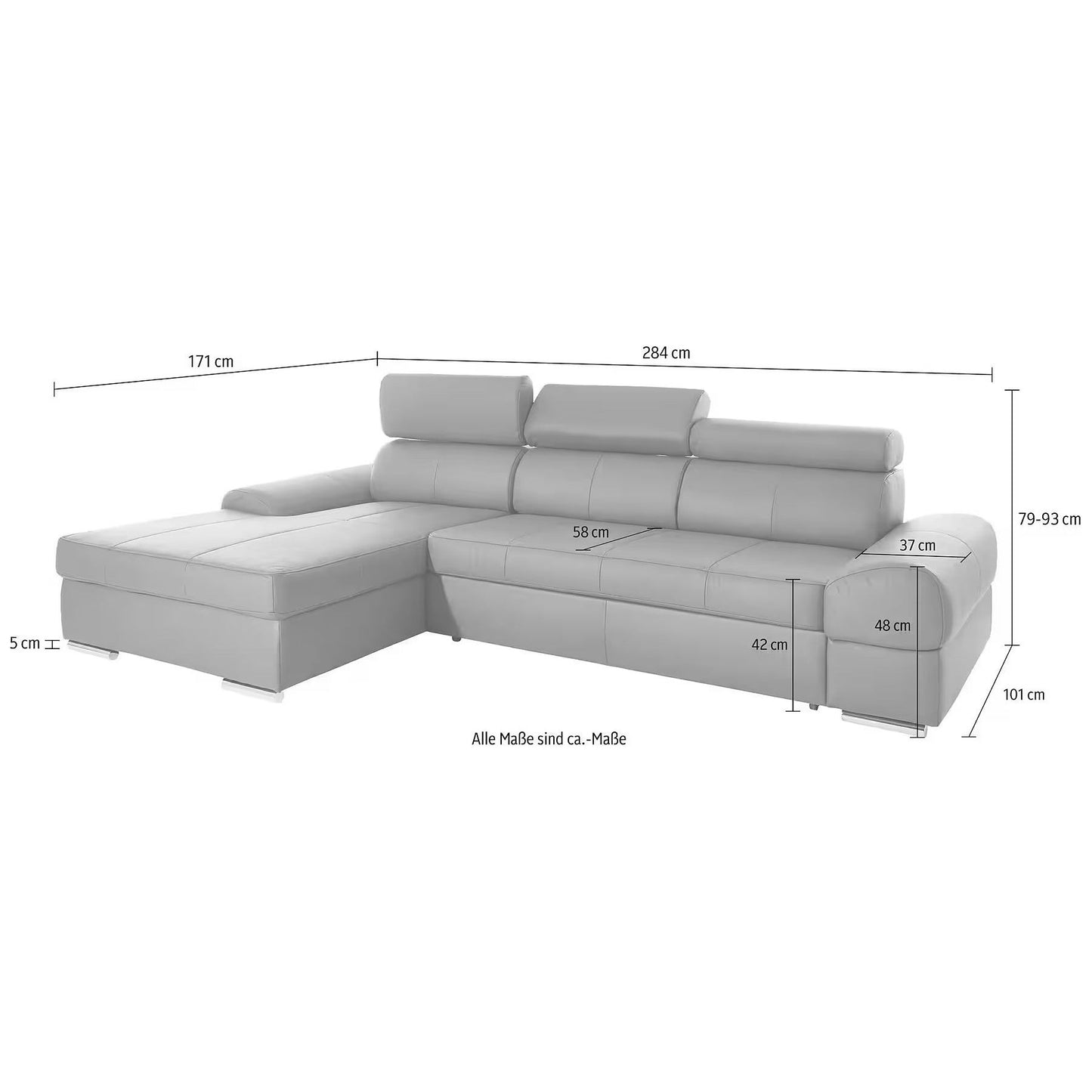 Sofa Ecksofa B-Ware Broadway mit Schlaffunktion ♻️