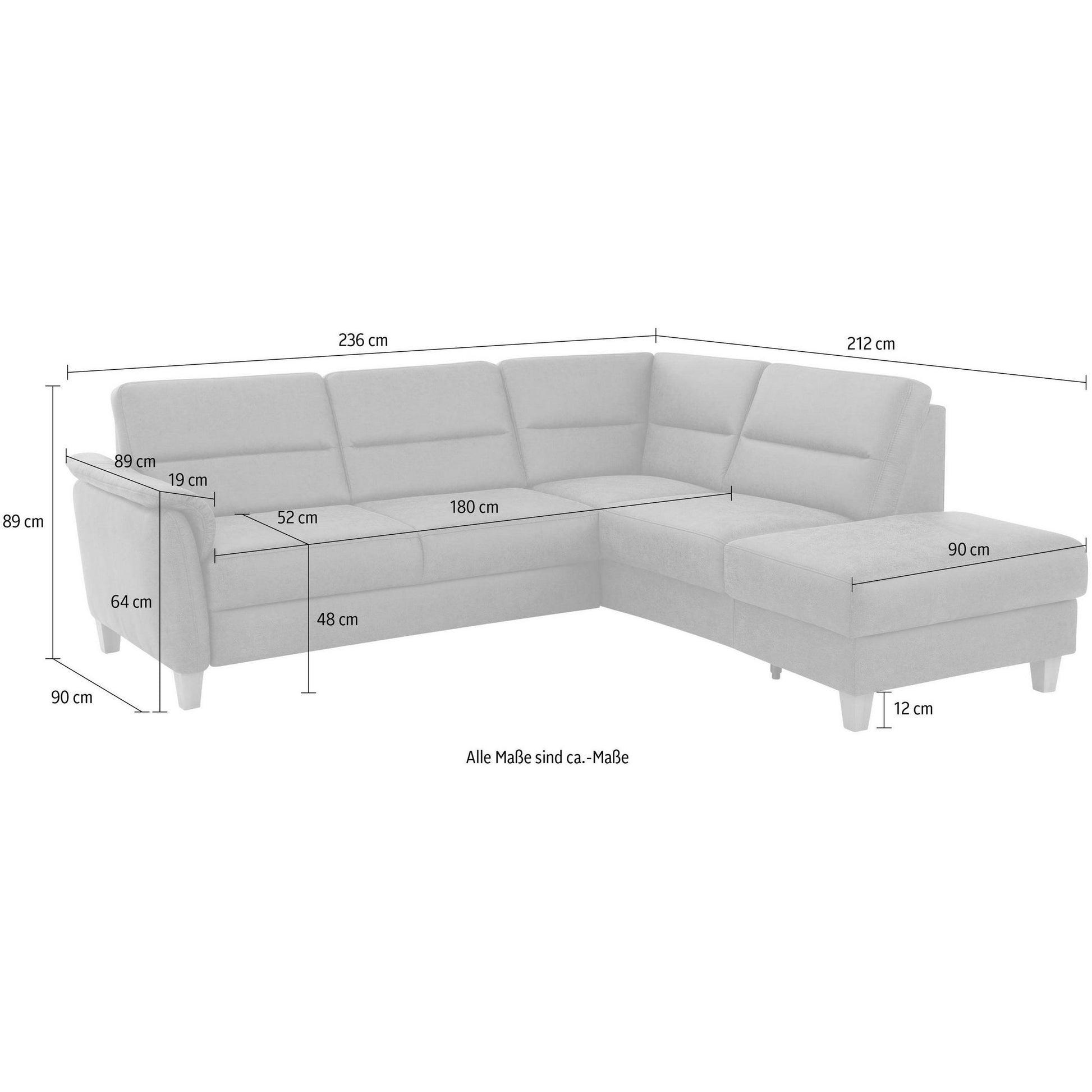 Sofa Ecksofa B-Ware Palmera L-Form ♻️