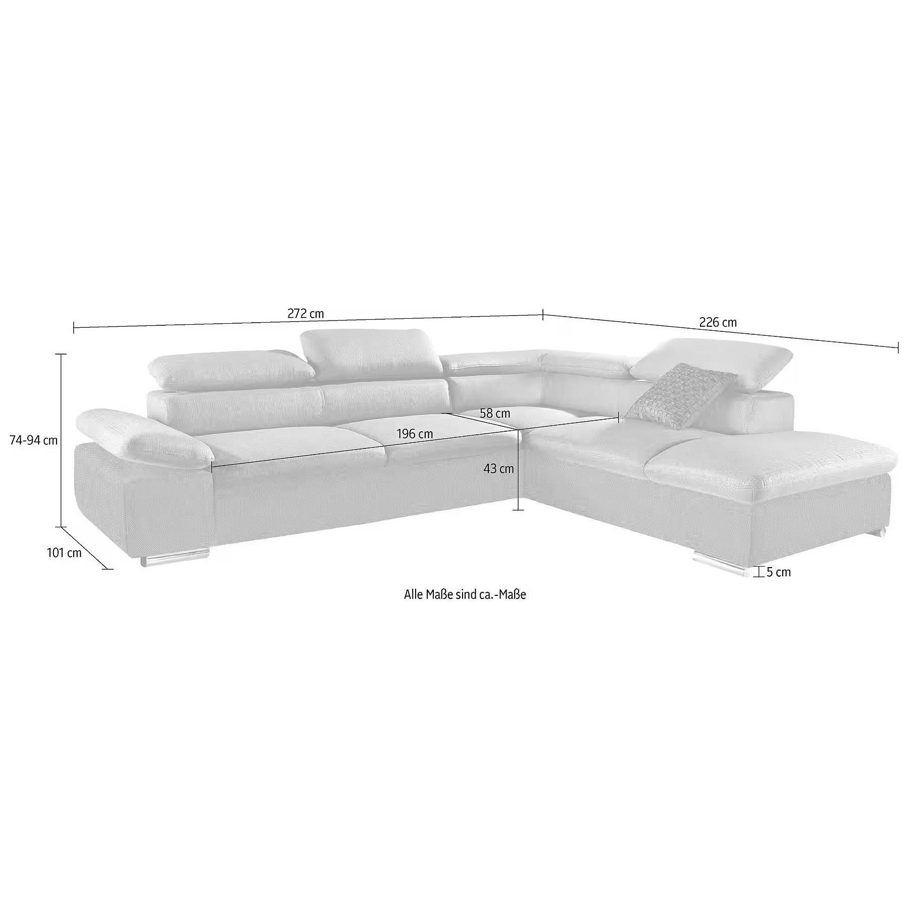 Sofa Ecksofa B-Ware Valantine ♻️ - refurned