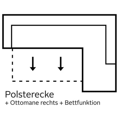 Sofa Ecksofa B-Ware Valantine mit Schlaffunktion ♻️