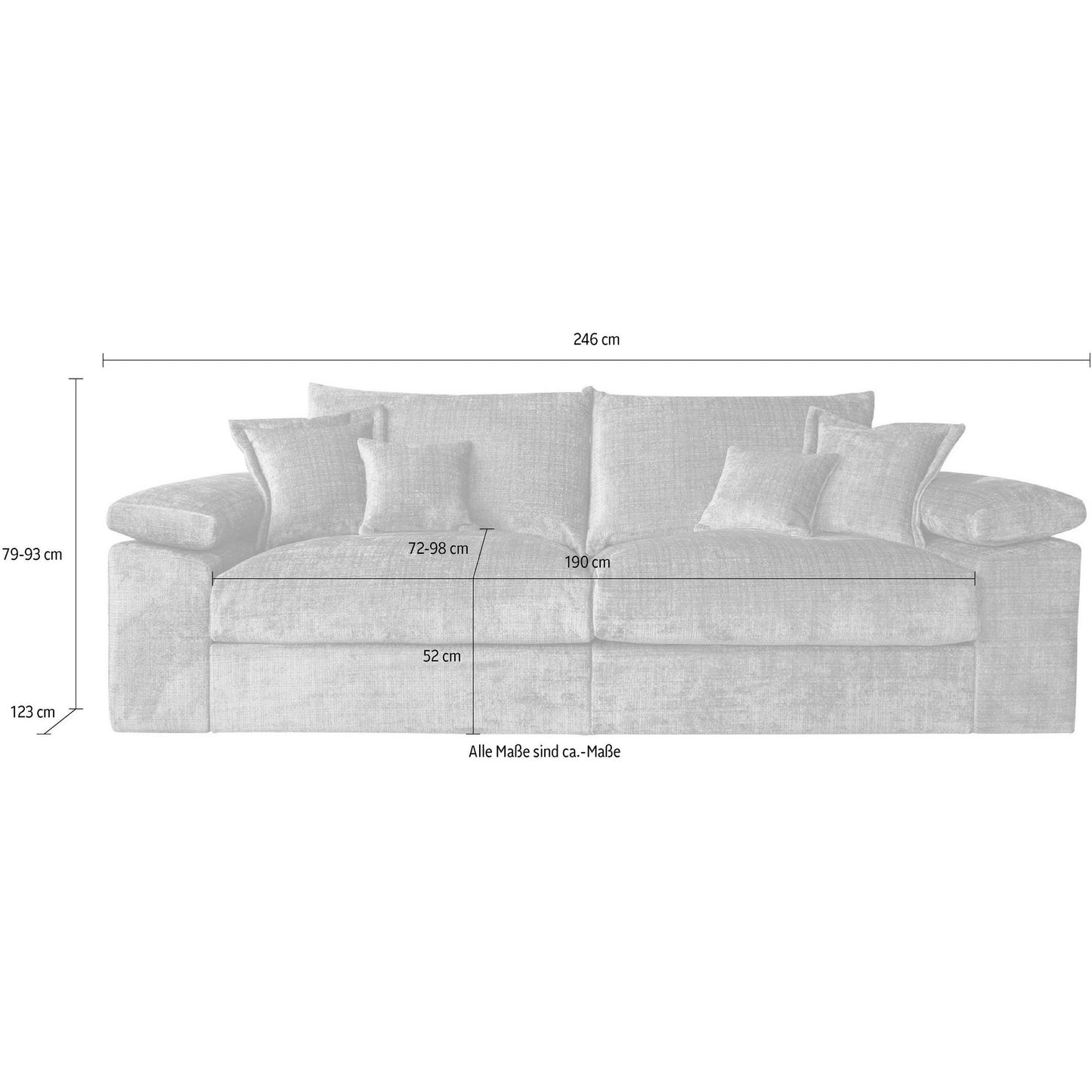 Sofa XXL Bigsofa B-Ware Soft&Cosy ♻️
