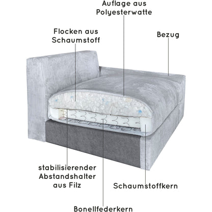 Sofa XXL Ecksofa B-Ware Soft&amp;Cosy