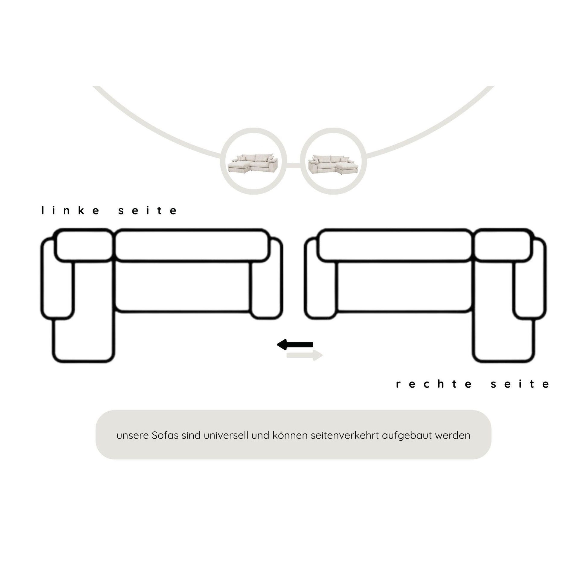 Sofa XXL Ecksofa B-Ware Soft&amp;Cosy