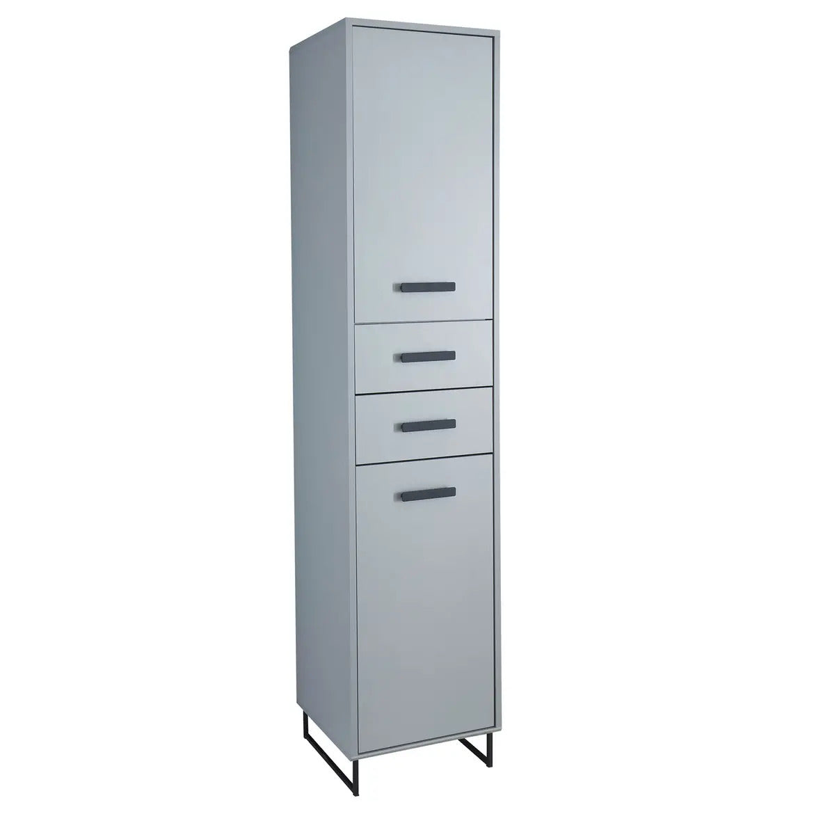 TUNIS Hochschrank – Grau matt / Eiche Sonoma ♻️
