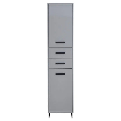 TUNIS Hochschrank – Grau matt / Eiche Sonoma ♻️