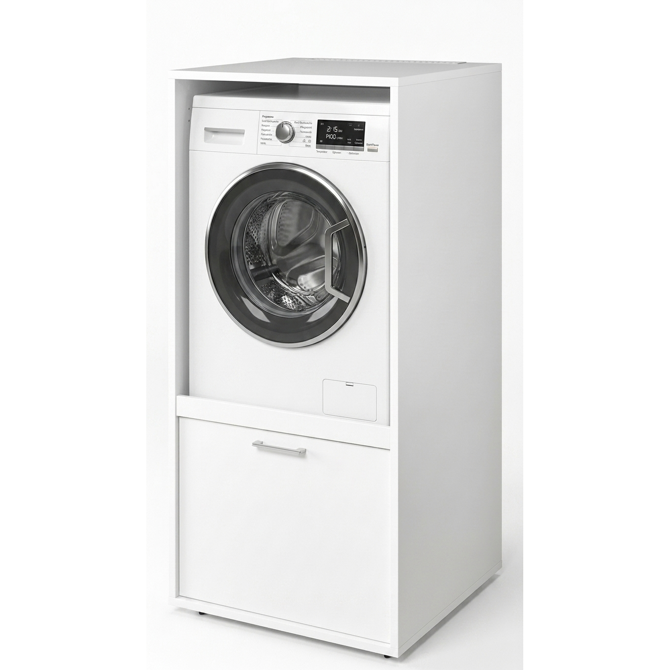 WASHTOWER Hochschrank Schrank 2 – laminat weiß ♻️