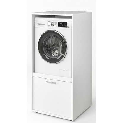 WASHTOWER Hochschrank Schrank 2 – laminat weiß ♻️