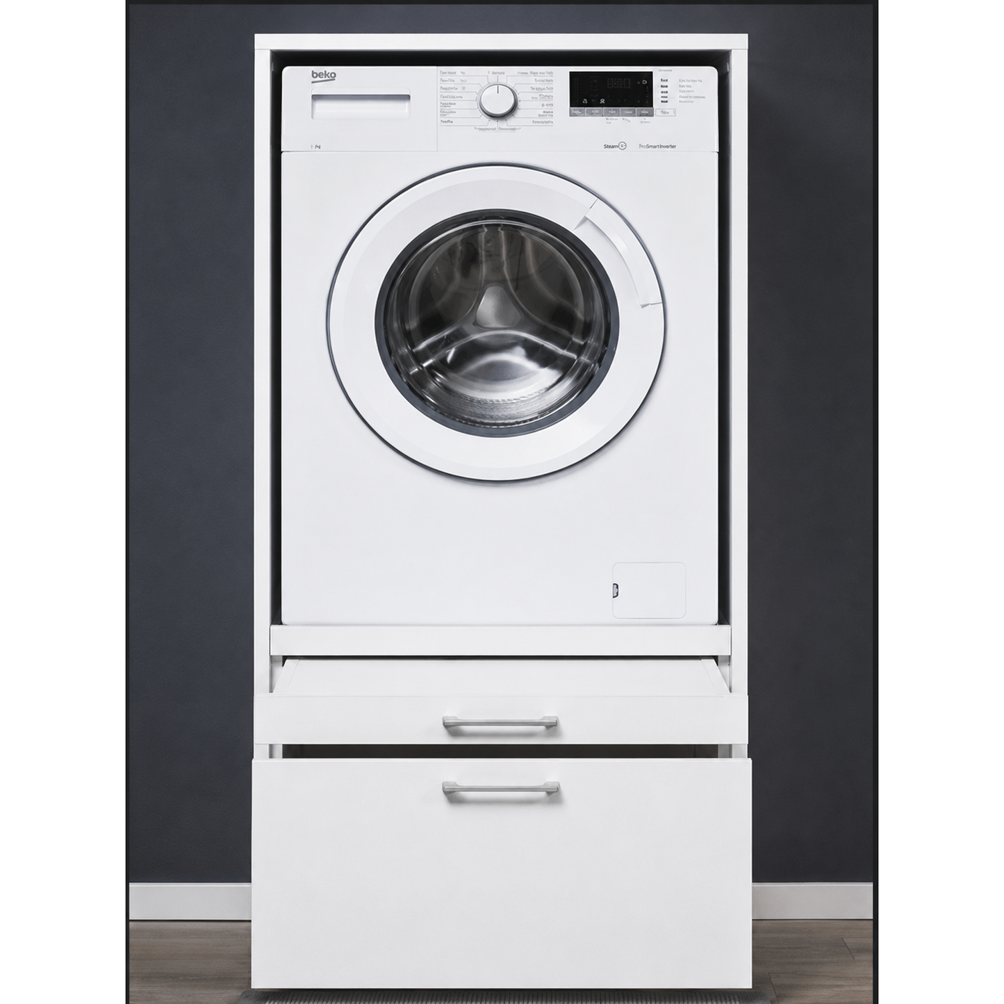 WASHTOWER Hochschrank Schrank 3 – laminat weiß ♻️