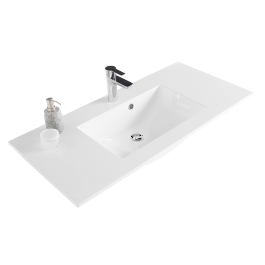 Waschbecken 100 cm – Weiß ♻️