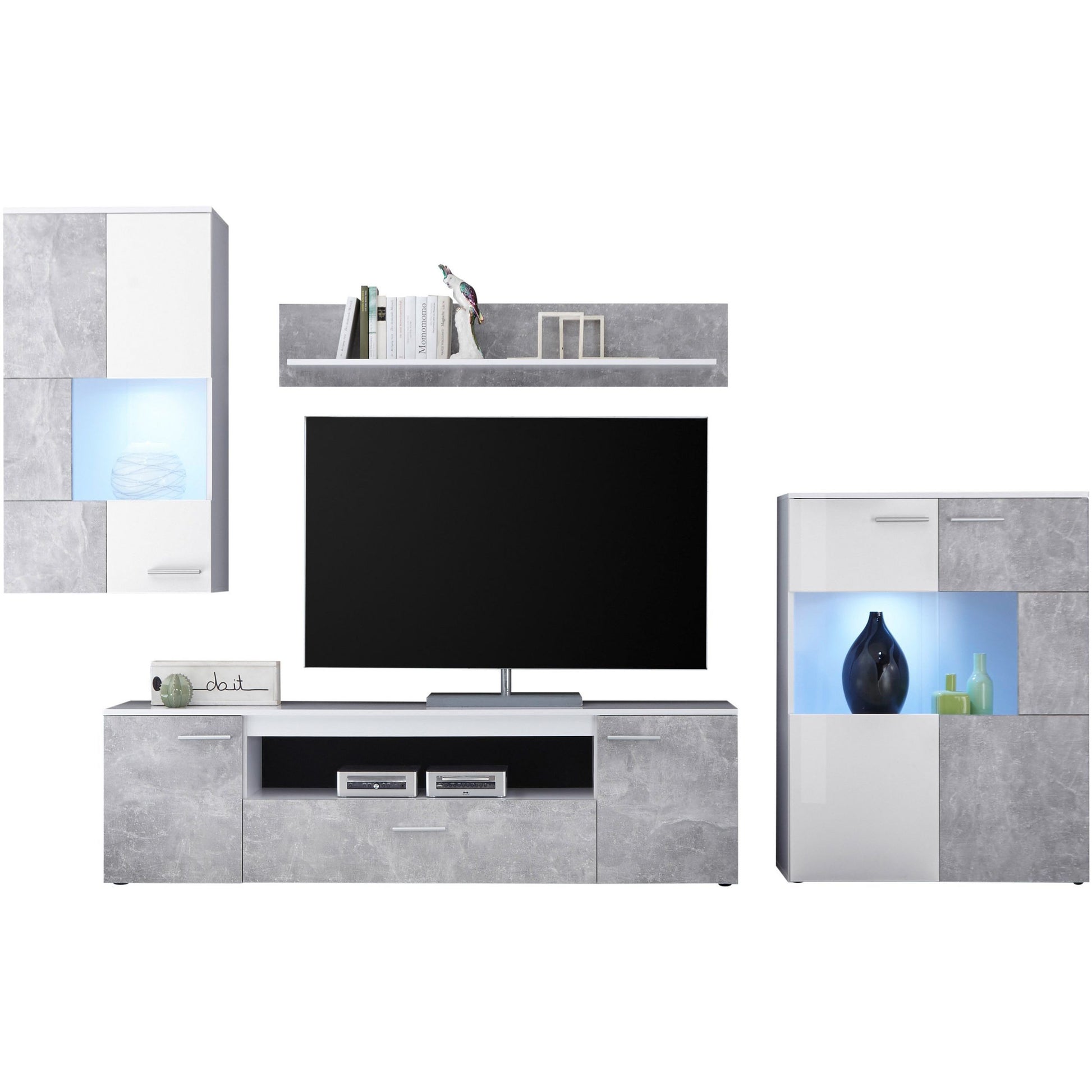 Wohnwand Vulcan inkl. LED-Beleuchtung ♻️