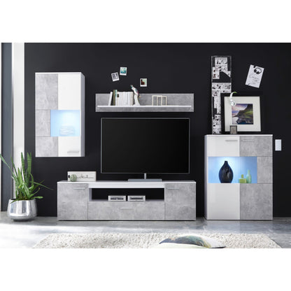 Wohnwand Vulcan inkl. LED-Beleuchtung ♻️