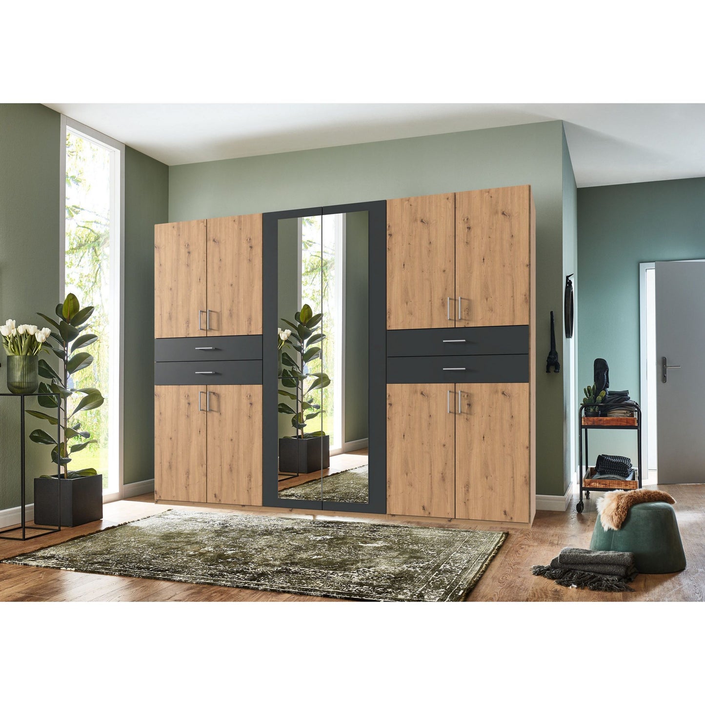 Kleiderschrank Drehtürenschrank Taiga 🔶