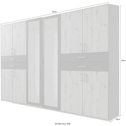 Kleiderschrank Drehtürenschrank Taiga 🔶